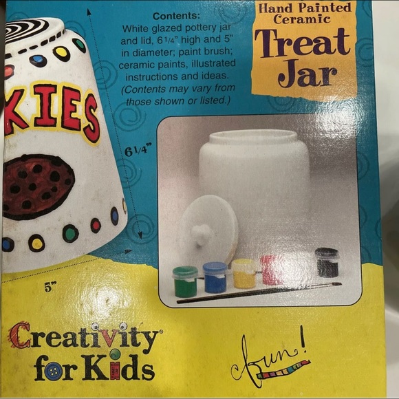 CANISTER COOKIE JAR DECORATE ARTS & Crafts kitchen treat Xmas activity kit paint - Picture 9 of 15